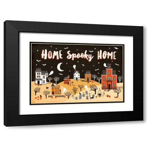 Spooky Village II Black Modern Wood Framed Art Print with Double Matting by Marshall, Laura