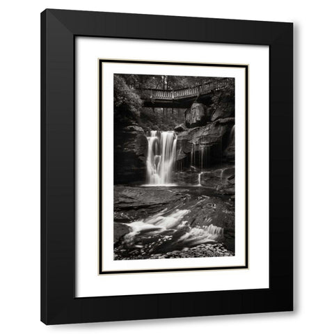 Elakala Falls West I BW Black Modern Wood Framed Art Print with Double Matting by Majchrowicz, Alan