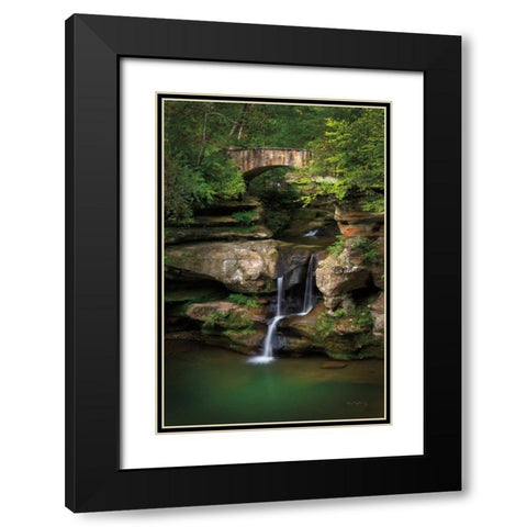 Upper Falls Old Mans Cave Black Modern Wood Framed Art Print with Double Matting by Majchrowicz, Alan