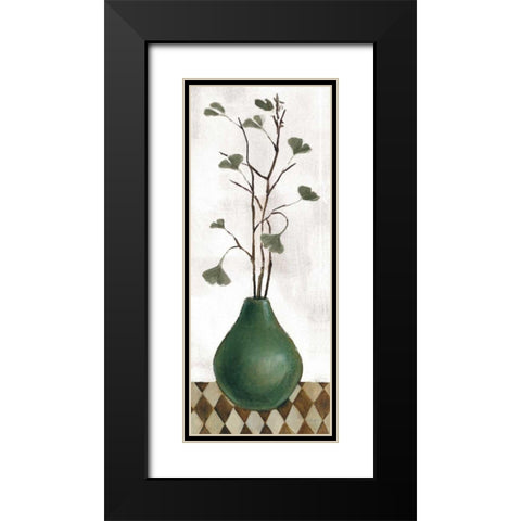Zen Panel I on White Black Modern Wood Framed Art Print with Double Matting by Vassileva, Silvia