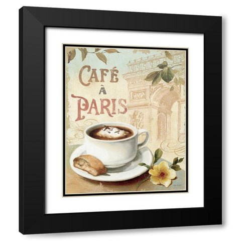 Cafe in Europe I Black Modern Wood Framed Art Print with Double Matting by Audit, Lisa