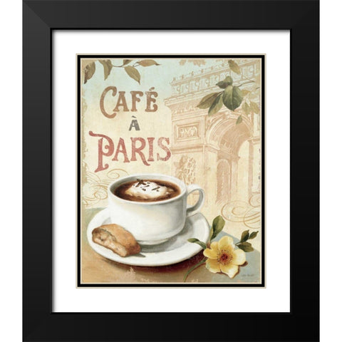 Cafe in Europe I Black Modern Wood Framed Art Print with Double Matting by Audit, Lisa