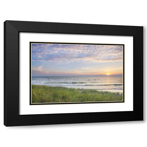 Lake Michigan Sunset II Black Modern Wood Framed Art Print with Double Matting by Majchrowicz, Alan
