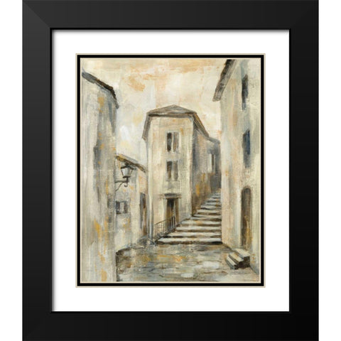 European Village I v2 Crop Black Modern Wood Framed Art Print with Double Matting by Vassileva, Silvia