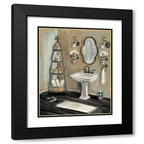 French Bath I Black Black Modern Wood Framed Art Print with Double Matting by Vassileva, Silvia