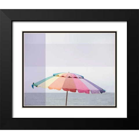 Shady V Black Modern Wood Framed Art Print with Double Matting by Urquhart, Elizabeth