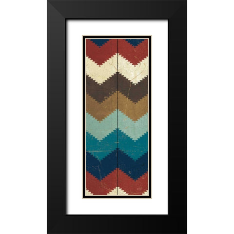 Native Tapestry Panel I Black Modern Wood Framed Art Print with Double Matting by Mullan, Michael