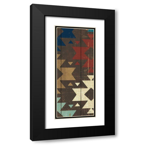 Native Tapestry Black Modern Wood Framed Art Print with Double Matting by Mullan, Michael