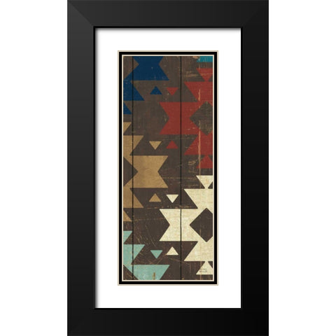 Native Tapestry Black Modern Wood Framed Art Print with Double Matting by Mullan, Michael