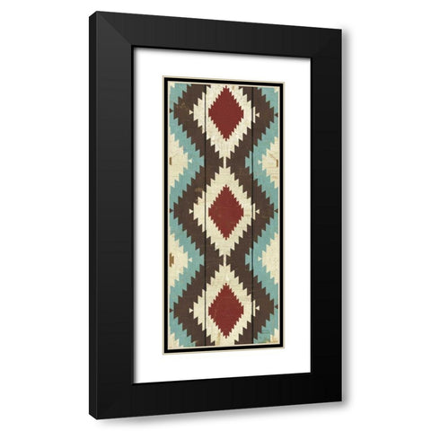 Native Tapestry Panel III Black Modern Wood Framed Art Print with Double Matting by Mullan, Michael