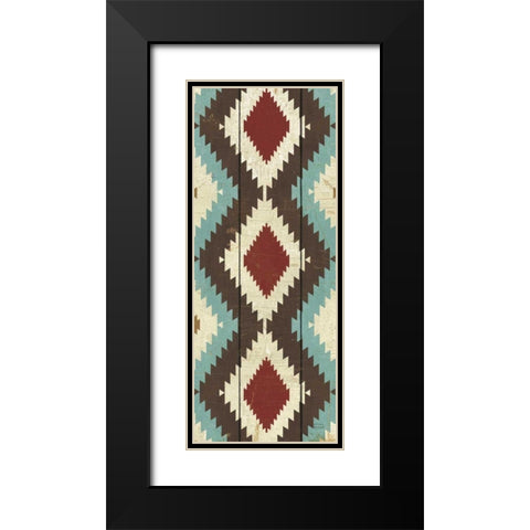 Native Tapestry Panel III Black Modern Wood Framed Art Print with Double Matting by Mullan, Michael