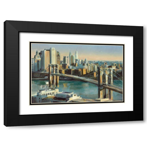 Into Manhattan 36c24 Black Modern Wood Framed Art Print with Double Matting by Hageman, Marilyn