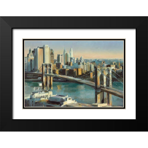 Into Manhattan 36c24 Black Modern Wood Framed Art Print with Double Matting by Hageman, Marilyn