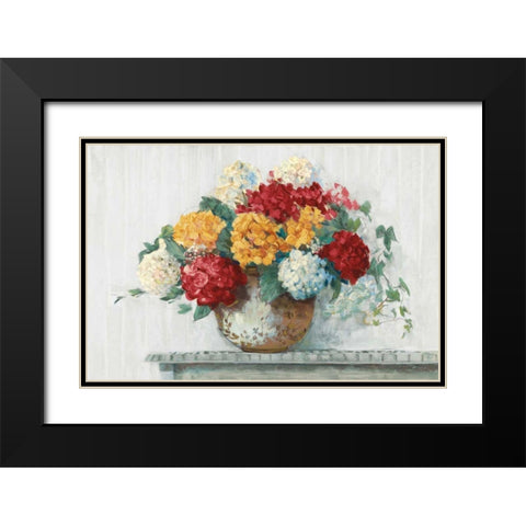 Fall Hydrangea Cottage Crop Black Modern Wood Framed Art Print with Double Matting by Rowan, Carol