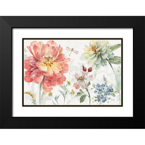 Spring Meadow I Black Modern Wood Framed Art Print with Double Matting by Audit, Lisa
