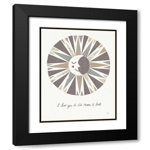 Moonshine Neutral Black Modern Wood Framed Art Print with Double Matting by Mullan, Michael