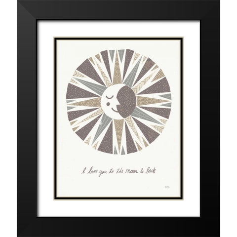 Moonshine Neutral Black Modern Wood Framed Art Print with Double Matting by Mullan, Michael