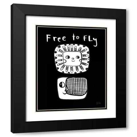 Scandy Baby VII Black Modern Wood Framed Art Print with Double Matting by Averinos, Melissa