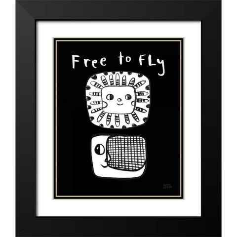 Scandy Baby VII Black Modern Wood Framed Art Print with Double Matting by Averinos, Melissa