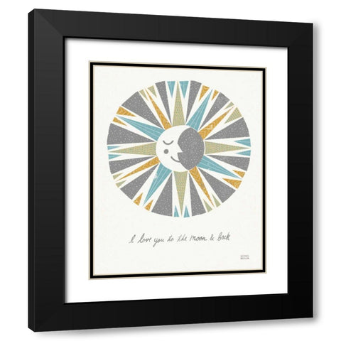 Moonshine Gray Black Modern Wood Framed Art Print with Double Matting by Mullan, Michael