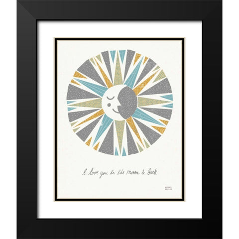 Moonshine Gray Black Modern Wood Framed Art Print with Double Matting by Mullan, Michael