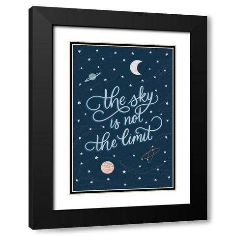 Sky is not the limit Black Modern Wood Framed Art Print with Double Matting by Thorns, Becky