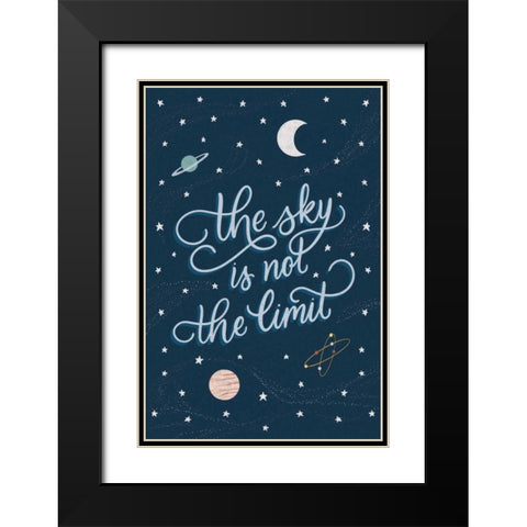 Sky is not the limit Black Modern Wood Framed Art Print with Double Matting by Thorns, Becky