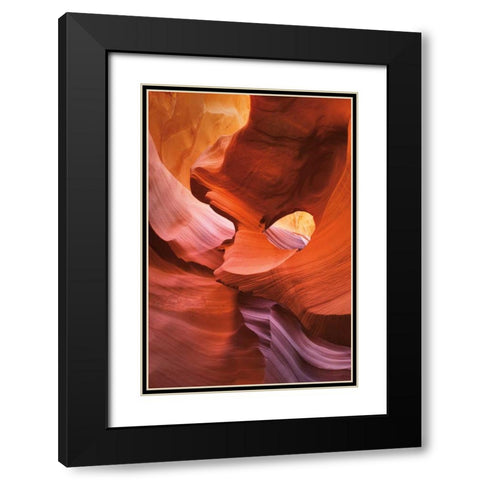 Lower Antelope Canyon IV Black Modern Wood Framed Art Print with Double Matting by Majchrowicz, Alan