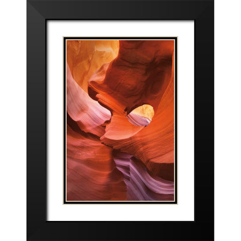 Lower Antelope Canyon IV Black Modern Wood Framed Art Print with Double Matting by Majchrowicz, Alan