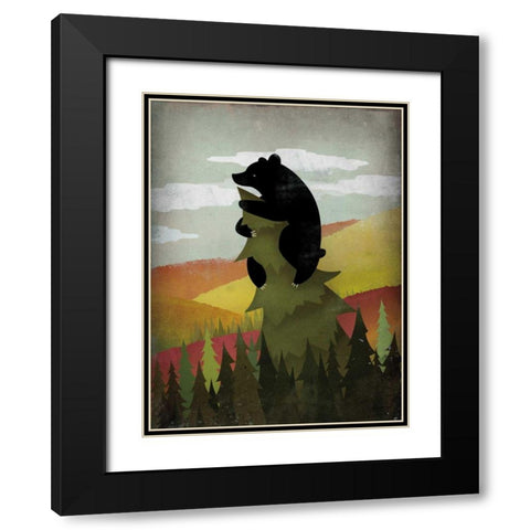 Leaf Peeper No Words Black Modern Wood Framed Art Print with Double Matting by Fowler, Ryan
