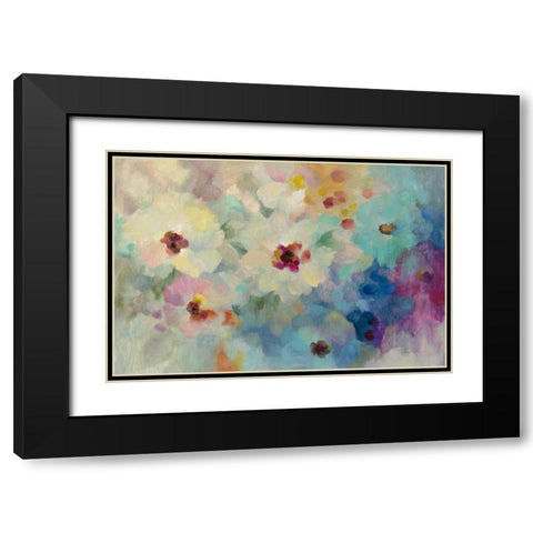 Floral Extravaganza Black Modern Wood Framed Art Print with Double Matting by Vassileva, Silvia