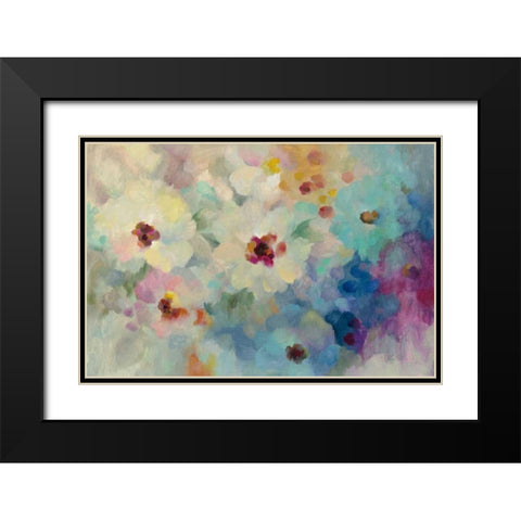 Floral Extravaganza Black Modern Wood Framed Art Print with Double Matting by Vassileva, Silvia