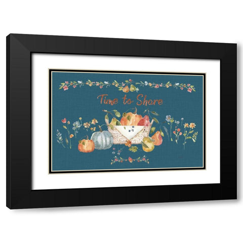 Time to Share I Blue Black Modern Wood Framed Art Print with Double Matting by Audit, Lisa