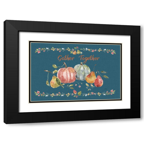 Time to Share II Blue Black Modern Wood Framed Art Print with Double Matting by Audit, Lisa