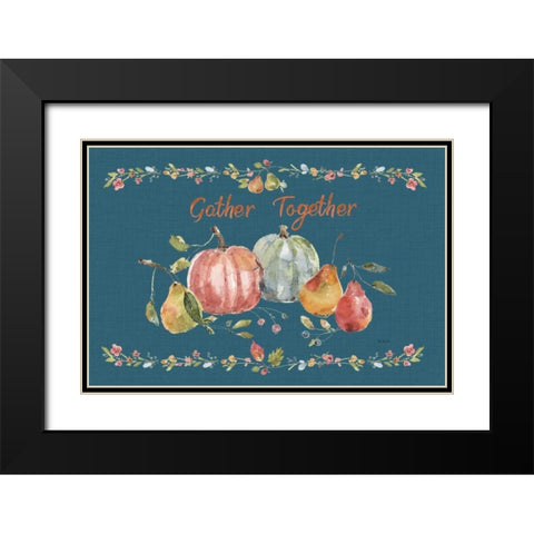 Time to Share II Blue Black Modern Wood Framed Art Print with Double Matting by Audit, Lisa