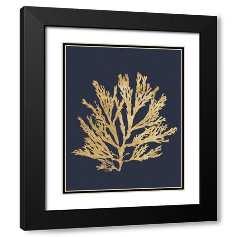Pacific Sea Mosses I Indigo Black Modern Wood Framed Art Print with Double Matting by Wild Apple Portfolio