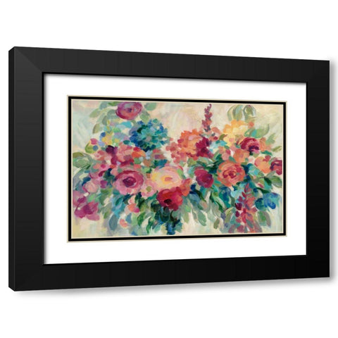Flower Market Black Modern Wood Framed Art Print with Double Matting by Vassileva, Silvia