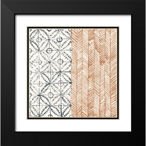 Maki Tile VII Black Modern Wood Framed Art Print with Double Matting by Lovell, Kathrine