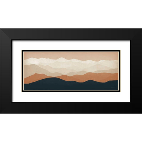 Terra Cotta Sky Mountains Black Modern Wood Framed Art Print with Double Matting by Fowler, Ryan