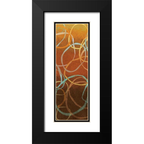 Square Dancing Circles I Black Modern Wood Framed Art Print with Double Matting by Adams, Sarah