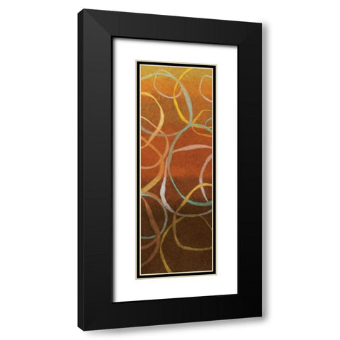 Square Dancing Circles II Black Modern Wood Framed Art Print with Double Matting by Adams, Sarah