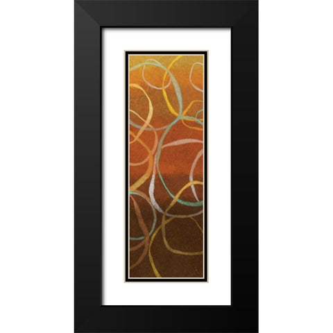 Square Dancing Circles II Black Modern Wood Framed Art Print with Double Matting by Adams, Sarah