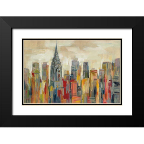 Manhattan - The Chrysler Building Black Modern Wood Framed Art Print with Double Matting by Vassileva, Silvia