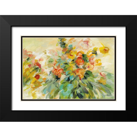 Festive Bouquet Black Modern Wood Framed Art Print with Double Matting by Vassileva, Silvia