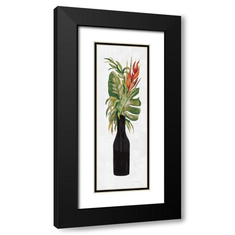 Tropical Lush II on White Black Modern Wood Framed Art Print with Double Matting by Vassileva, Silvia