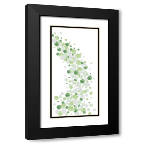 Dots Abstract I Black Modern Wood Framed Art Print with Double Matting by DeNeige, Elyse