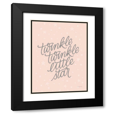 Boho Nursery VIII Blush Crop Black Modern Wood Framed Art Print with Double Matting by Thorns, Becky