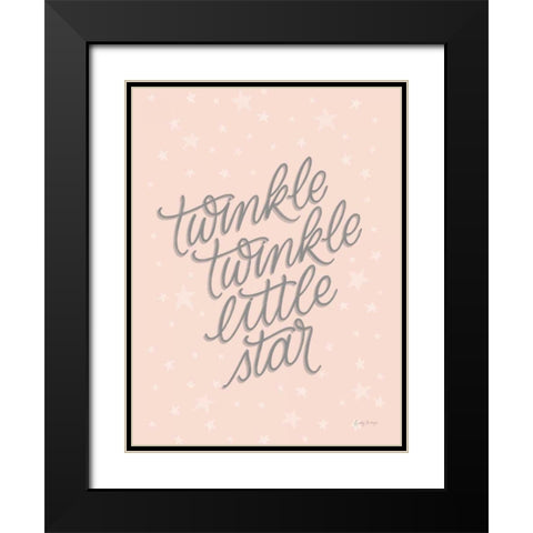 Boho Nursery VIII Blush Crop Black Modern Wood Framed Art Print with Double Matting by Thorns, Becky