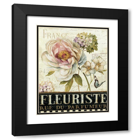 Marche de Fleurs III Black Modern Wood Framed Art Print with Double Matting by Audit, Lisa