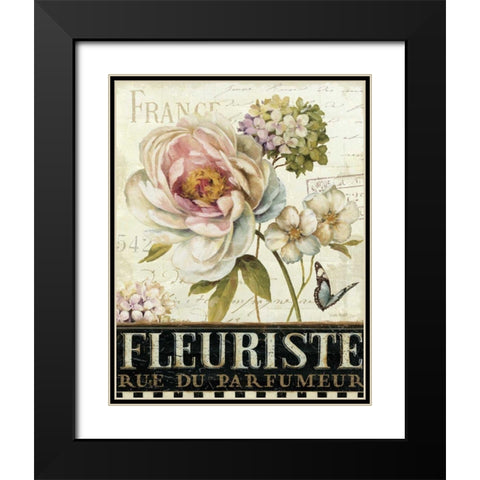 Marche de Fleurs III Black Modern Wood Framed Art Print with Double Matting by Audit, Lisa